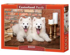 Пазл Castorland Samoyed Puppies Say Hello 105137, 47 см x 68 см, 1000 шт., многоцветный