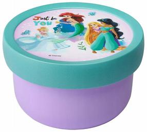Konteiner toidu jaoks, söögiriistadega Mepal Campus Disney Princess, 0.3 l, 6.7 cm x 6.7 cm, roheline v./violetne v.