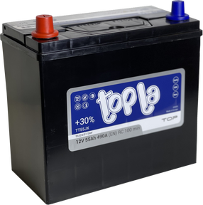 Akumuliatorius Topla TOP JIS TT55JX, 12 V, 55 Ah, 490 A