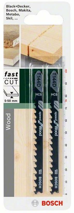Zāģu asmeņu komplekts Bosch HCS T 144 D, 10 cm, 2 gab.