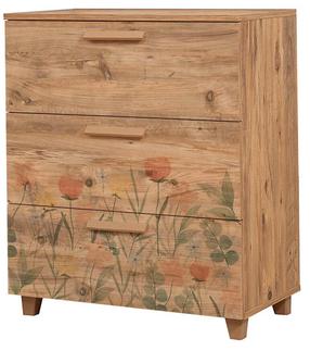 Komoda Kalune Design Leva Gravis Tulip, ruda sp., 95 cm x 80 cm x 43 cm