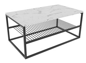 Kavos staliukas Kalune Design Asude, balta sp./juoda sp., 95 cm x 55 cm x 43 cm