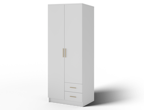 Riidekapp ADRK Novaro 80, kuld v./valge v., 52.1 cm x 80 cm x 206.6 cm