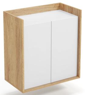 Spintelė Mobius 2D, ąžuolo sp./balta sp., 78 cm x 41 cm x 83 cm