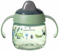 Puodelis su snapeliu Tommee Tippee Weaning Sippee Superstar, 190 ml, 4 mėn., plastikas/silikonas, žalia sp.