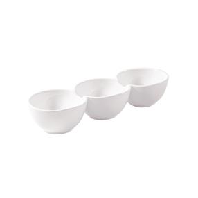 Uzkodu trauks Domoletti, 29.6 cm x 10.6 cm x 5.6 cm, Ø 10.6 cm, balta krās., porcelāna