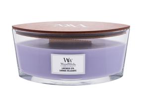 Svece, aromātiskā WoodWick Lavender Spa, 40 h, 453.6 g, violeta krās.