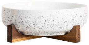 Serviravimo dubuo, su stovu Homla Caviano Basic, 25.5 cm x 25.5 cm x 9.5 cm, Ø 25.5 cm, įvairių spalvų, mediena/porcelianas