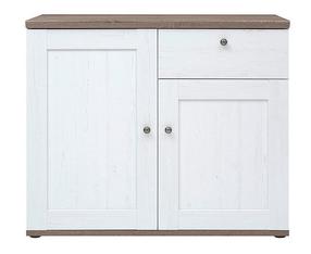 Komoda Stockholm KOM2D1S, ąžuolo sp./balta sp., 88 cm x 43 cm x 103 cm