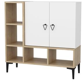 Spintelė Kalune Design Platin 322RTC1502, ąžuolo sp./balta sp., 35 cm x 100 cm x 100 cm