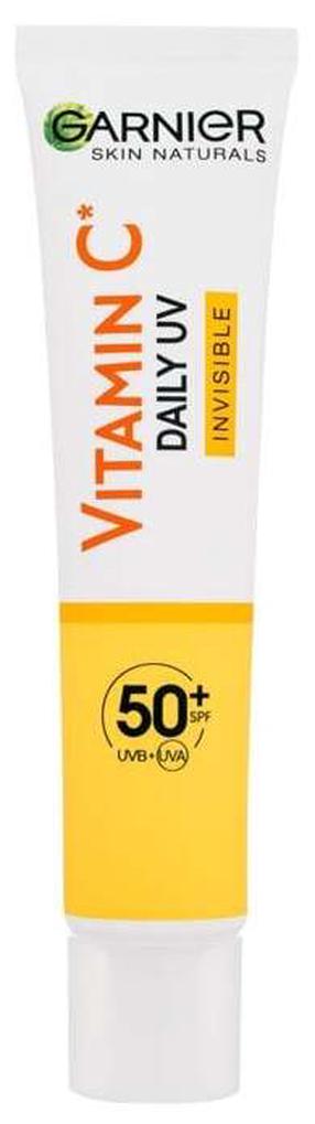 Veido fluidas Garnier Skin Naturals Vitamin C Daily UV Brightening invisible, 40.0 ml, SPF 50+