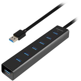 USB-разветвитель Axagon USB Charging Hub HUE-SA7BP, черный цв.