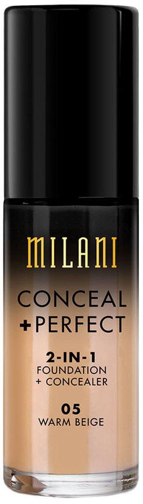 Skystas makiažo pagrindas Milani Conceal + Perfect, 05 warm beige, 30 ml