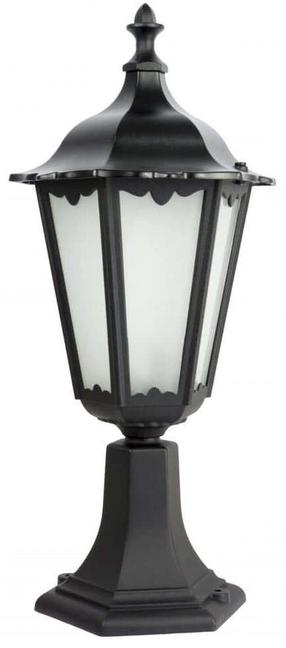 Brīvi stāvošs āra gaismeklis Su-Ma Retro Classic, 60W, E27, IP43, melna krās., 24 cm x 51 cm
