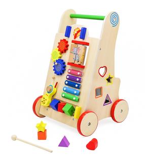 Детский толкатель - ходунки Educational Walker, 50 см, многоцветный