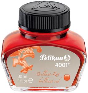 Tinte Pelikan 4001, sarkana krās.