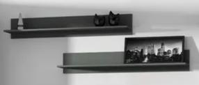 Sieninė lentyna Cama Meble Soho, juoda sp., 19 cm x 20 cm x 125 cm