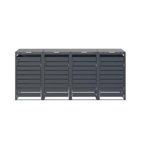 Lauko konteinerių stoginė Hatis MBB04-4A keturguba, 240 l, antracito sp.
