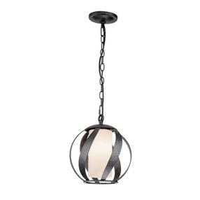 Lauko pakabinamas šviestuvas Quintiesse Blacksmith, 60W, E27, IP44, juoda sp., 25.4 cm x 39.1 - 287.3 cm
