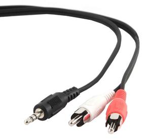 Adapteris Gembird RCA/3.5mm Stereo RCA x 2, 3.5 mm male, 1.5 m, balta sp./juoda sp./raudona sp.