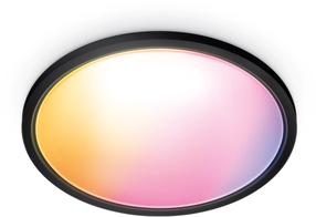Išmanusis šviestuvas plafonas WiZ SuperSlim, LED, 2200 - 6500 °K, 1 x 32 W, juoda sp. / juoda sp., 54.5 x 54.5 cm