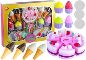 Rotaļlietu ēdienu komplekts, kūku komplekts Sweet Treats