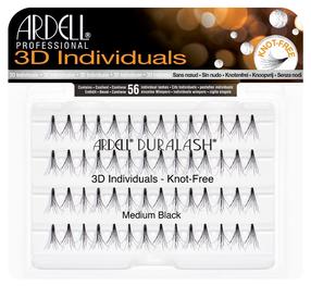 Priklijuojamos blakstienos Ardell 3D Individuales, 56 vnt., juoda sp.