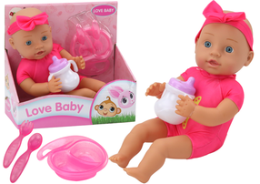Lėlė - kūdikis su priedais Love, 31 cm, rožinė sp.