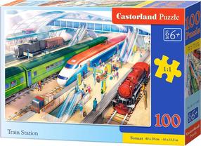 Pusle Castorland Train Station 464051, 29 cm x 40 cm, 100 tk, mitmevärviline