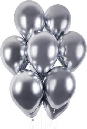 Balonu komplekti ovāls GoDan Shiny GB120/88, sudraba krās., 50 gab.