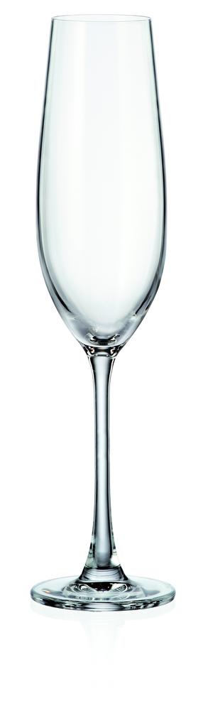 Šampanieša glāžu komplekts Bohemia Royal Crystal Verona 1SG80, kristāls, 0.26 l, 6 gab.