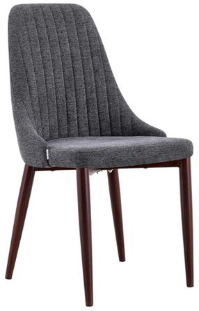 Ēdamistabas krēsls Homla Arvello 244603, matēts, pelēka krās./valriekstu krās., 58 cm x 46.5 cm x 88 cm