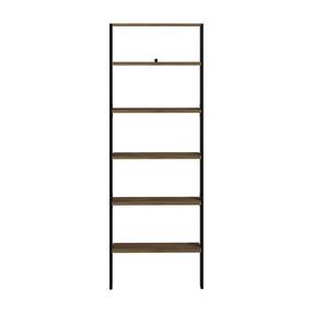 Knygų lentyna Kalune Design Hero, antracito sp./riešuto sp., 180 cm x 25 cm x 61 cm