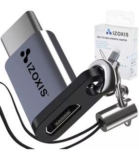 Adapteris Izoxis 16148 USB Type-C, Micro USB, sidabro sp.