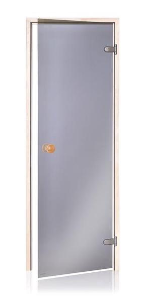 Saunos durys FLAMMIFERA 70x190 cm pilkos, drebulė 
