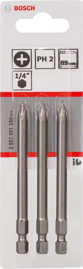 Kruvikeeraja otsikute komplekt Bosch 2607001535, PH2, 89 mm, 1/4"
