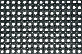 Durvju paklājs Honeycomb, melna krās., 100 cm x 150 cm
