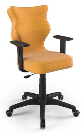 Vaikiška darbo kėdė Duo VT35 Size 5, 40 x 40 x 86 - 99 cm, juoda sp./geltona sp.