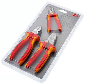 Replės, rinkinys elektromechanikai Knipex 00 31 30 BK V02, 166 mm