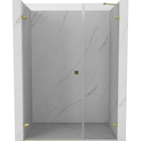Dušo durys Mexen Lunar-B Left, 150 cm x 200 cm, aukso sp./grūdintas