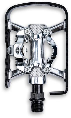 Pedalas Cube Twin 14133, aliuminis, sidabro sp./juoda sp., 2 vnt.