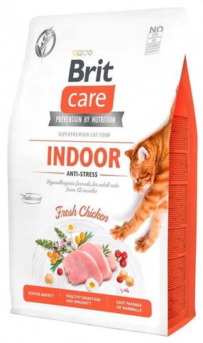 Sausas kačių maistas Brit Indoor Anti-stress, vištiena, 2 kg