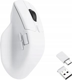 Belaidė žaidimų pelė Keychron M6 Wireless M6-A3, bluetooth / usb / 2.4ghz, balta sp.