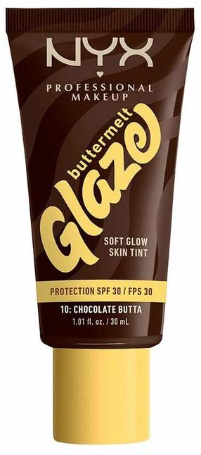 Жидкая основа для макияжа NYX Professional Makeup Buttermelt Glaze, SPF 30, chocolate butta цв., 10, 30 мл
