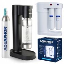 Gazuotų gėrimų gaminimo aparatas, su filtru Aquaphor Pearl RO-101S, juoda sp.
