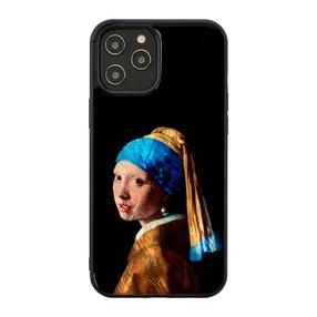 Telefoni ümbris iKins Girl with a Pearl Earring Back Case For Apple iPhone 12 Pro Max, must v., Apple