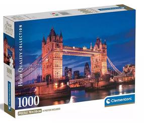 Dėlionė Clementoni Tower Bridge At Night 39772, 50 cm x 70 cm, 1000 vnt., įvairių spalvų