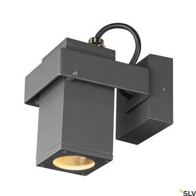 Sieninis lauko šviestuvas SLV Theo, GU10, IP65, antracito sp., 10.6 cm x 16.5 cm