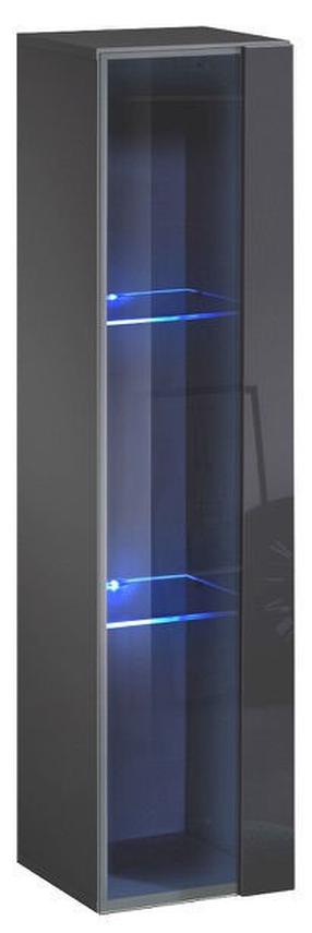 Vitrina ASM Switch WW 2, pilka, 30 cm x 30 cm x 120 cm