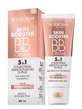BB kreem Deborah Milano Skin Booster, SPF 15, nude v., 01, 30 g